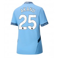 Camisa de Futebol Manchester City Manuel Akanji #25 Equipamento Principal Mulheres 2024-25 Manga Curta